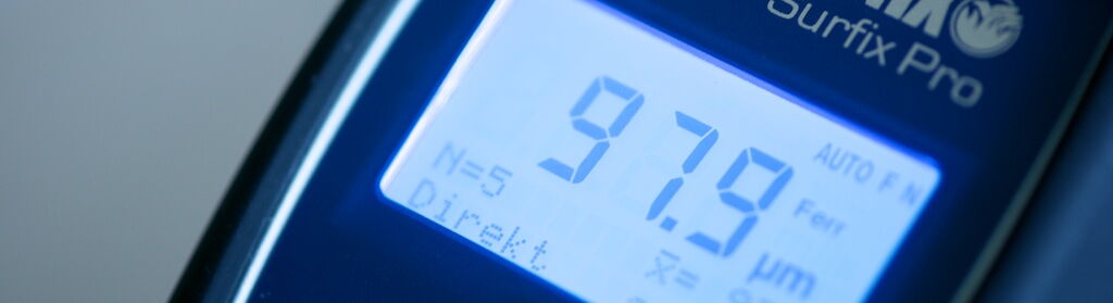 Messwerte bei einer Schichtdickenmessung